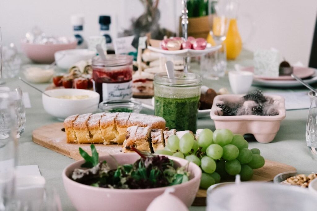Table Setting With Food