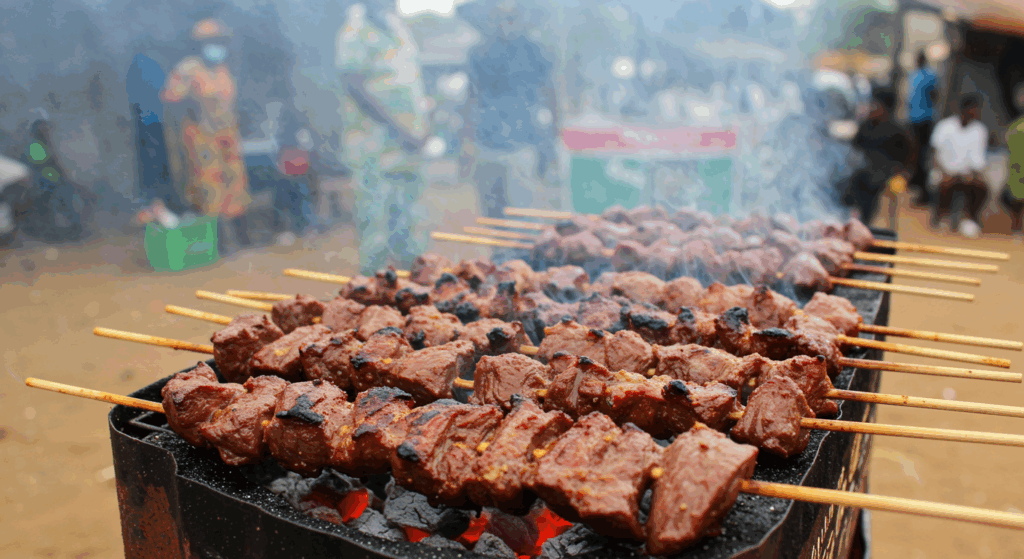 Suya Thinly sliced