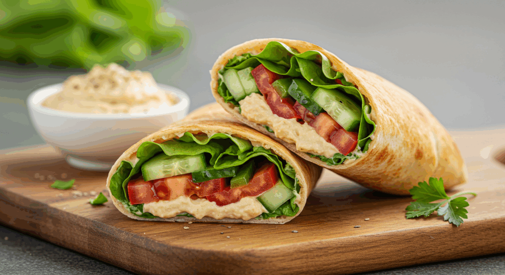 The Ultimate Veggie & Hummus Wrap